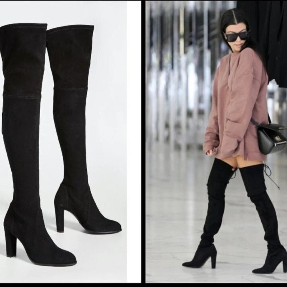 Stuart Weitzman Highland Suede Over the Knee Boots - Size 10
